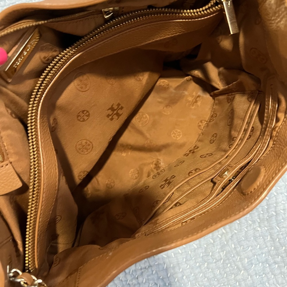 Tory Burch brown leather tote purse